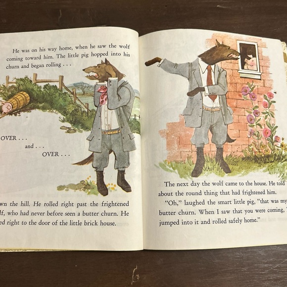 !!**KIDS BOOKS 4/$10**!! Three Little Pigs Little Golden Book 1978 4th Printing - Picture 6 of 11